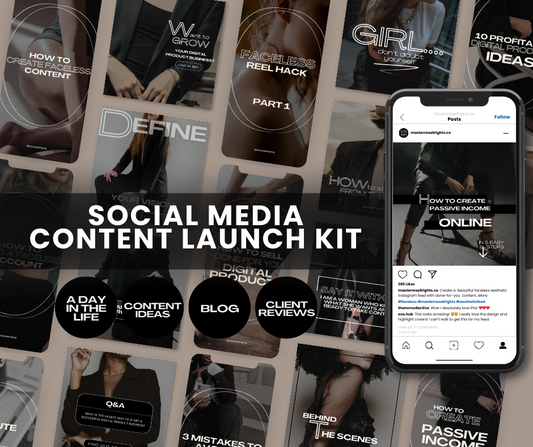 Social Media Content Launch Kit | Dark