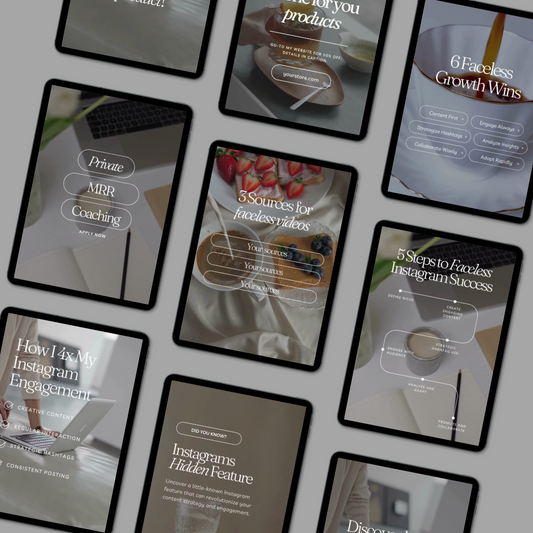 30 Reel Templates with Content
