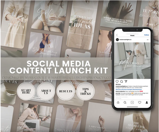 Social Media Content Launch Kit| Light
